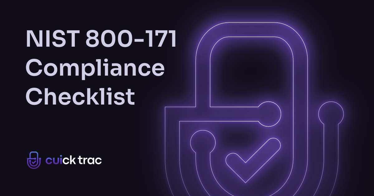 NIST 800-171 Compliance Checklist - Cuick Trac